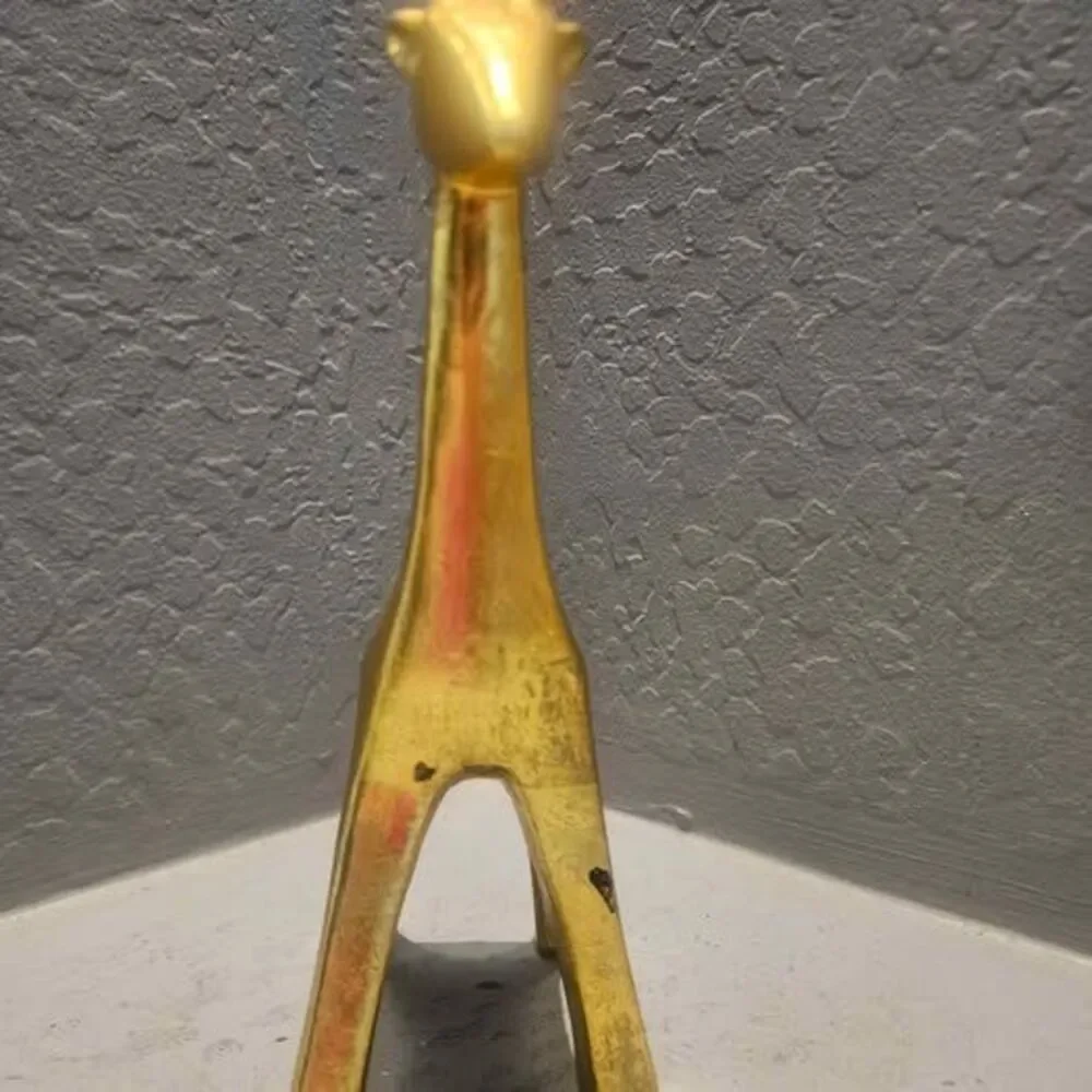 Vintahe Ceramic Anstract Golden Giraffe Figurine 9